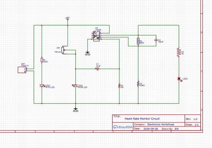 heart rate monitor circuit diagram