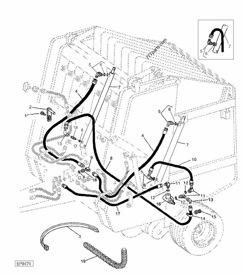 john deere 430 baler parts diagram