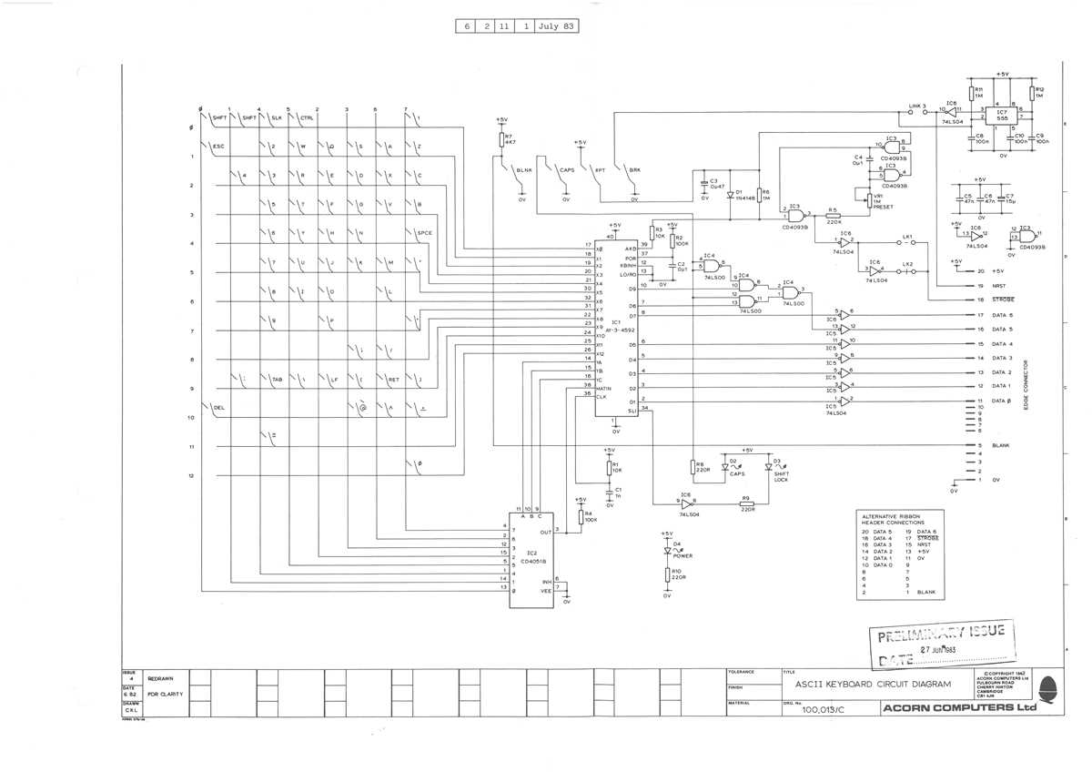 keyboard circuit diagram