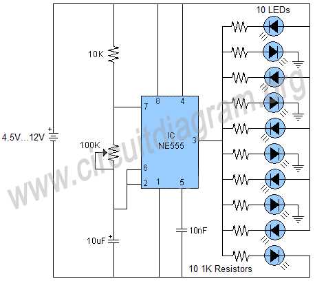 led running light circuit diagram