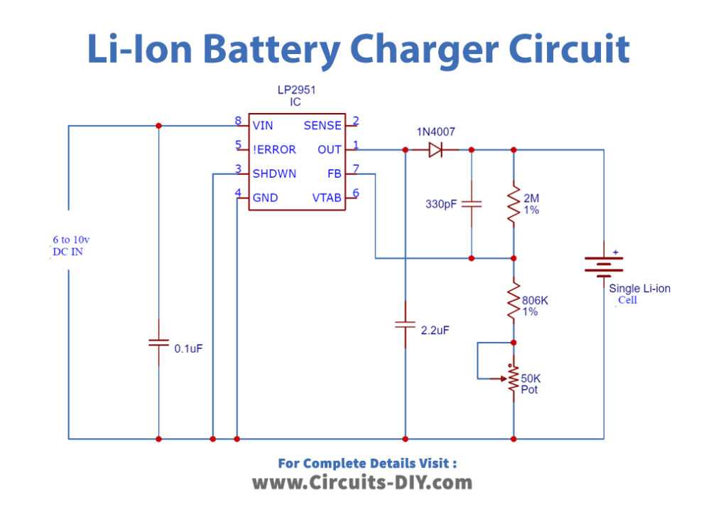 li ion battery charging circuit diagram