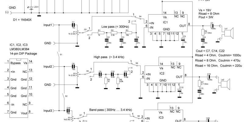 lm380 audio amplifier circuit diagram lm380 audio amplifier circuit diagram