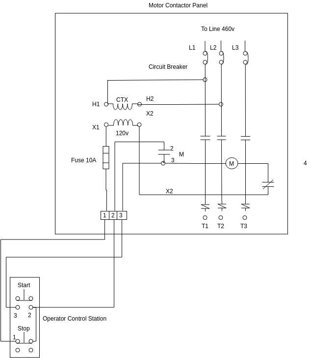 magnetic starter wiring diagram