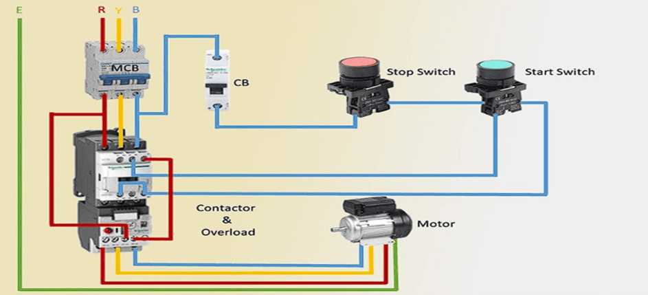 magnetic starter wiring diagram