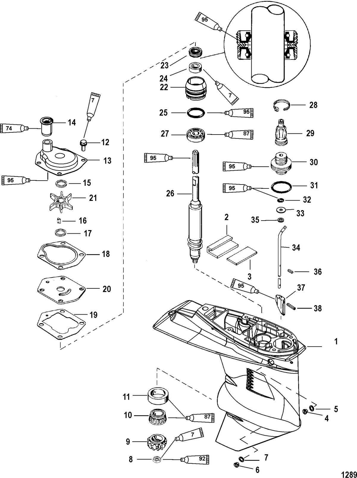 mercury 25 hp outboard parts diagram