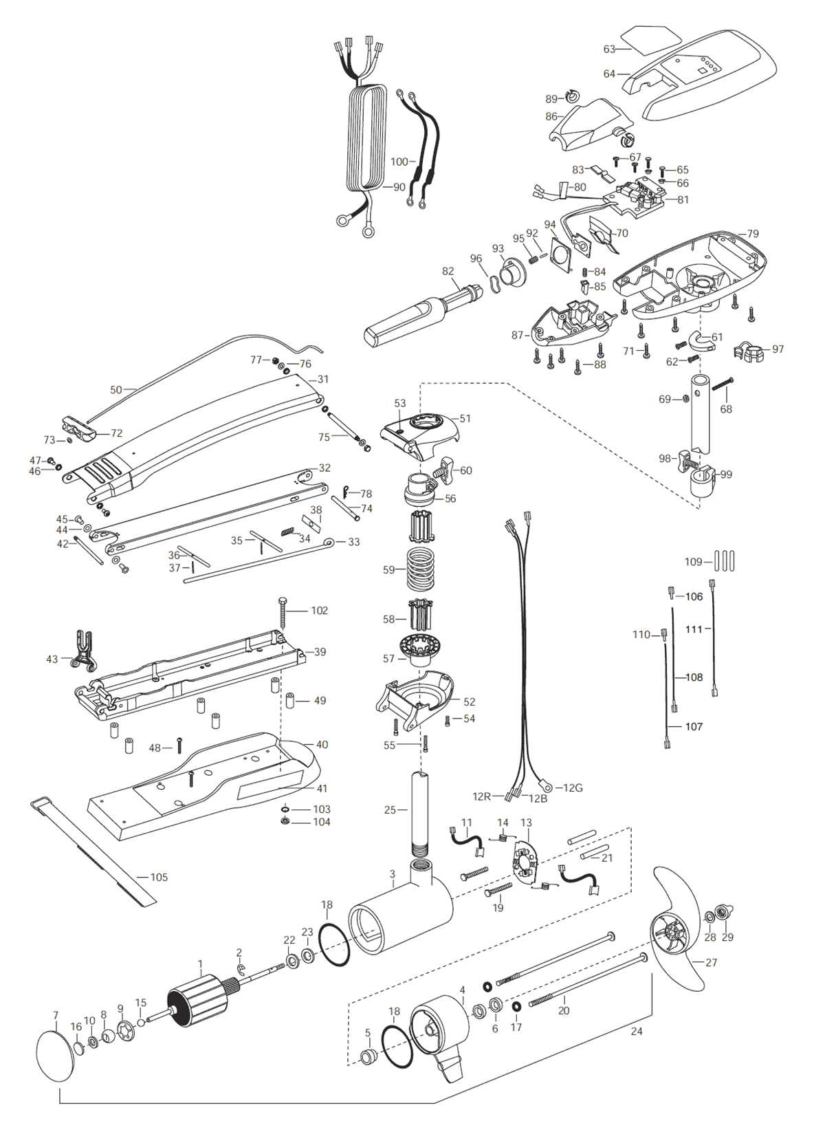 minn kota terrova 80 parts diagram