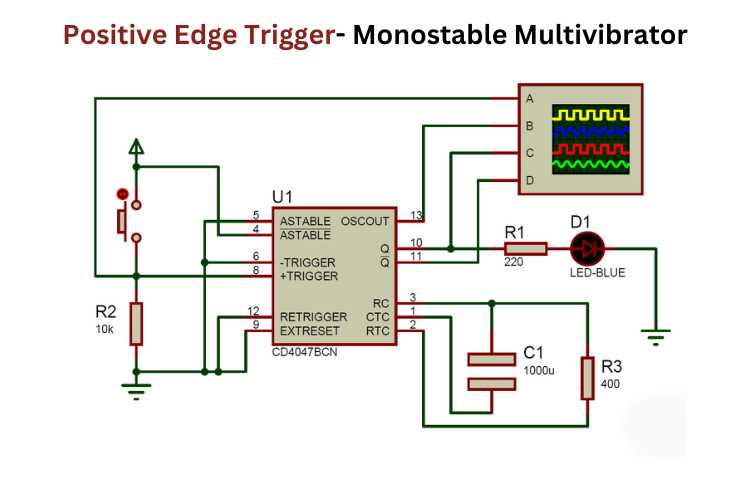 monostable multivibrator circuit diagram