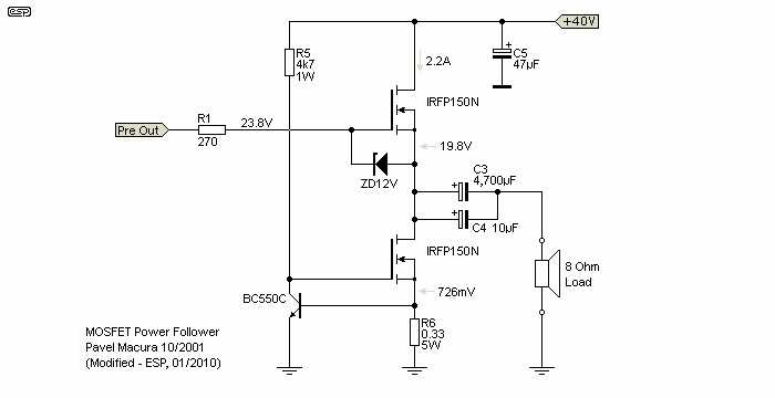 mosfet power amplifier circuit diagram mosfet power amplifier circuit diagram