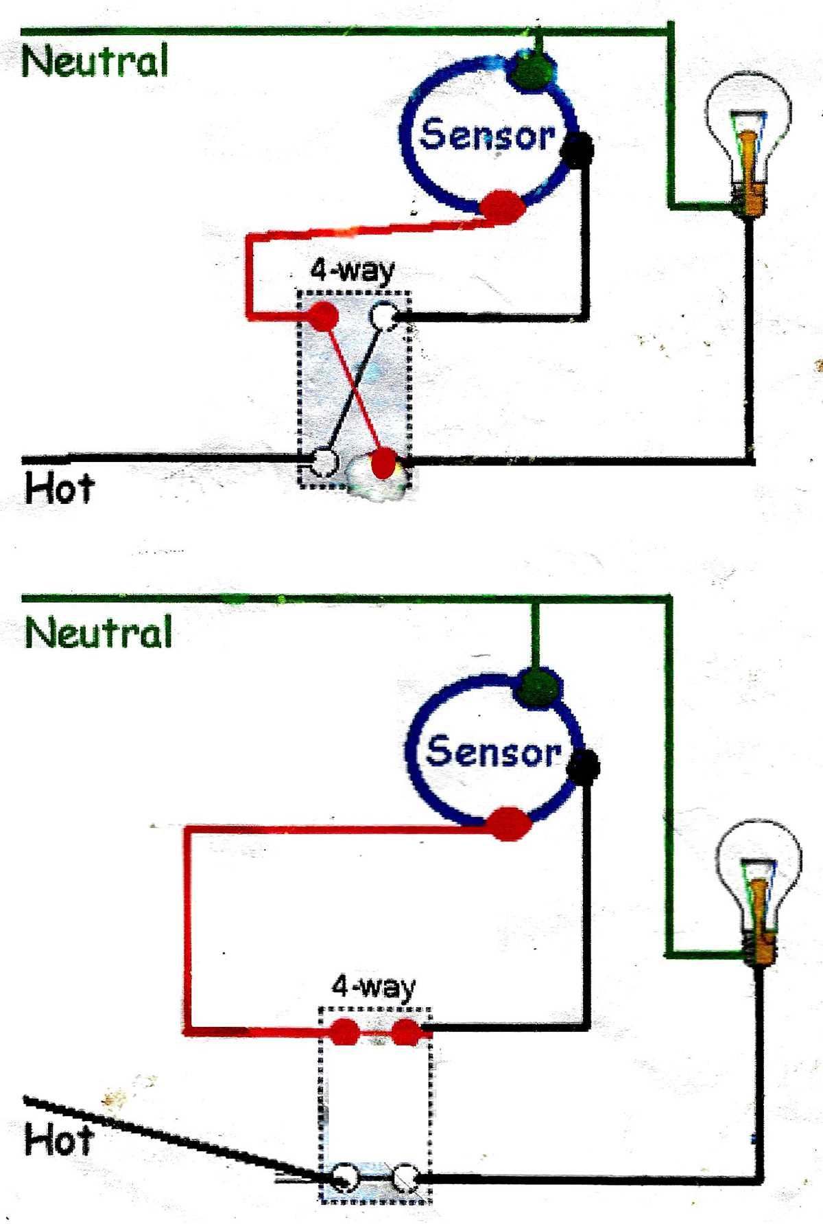 motion sensor light switch circuit diagram
