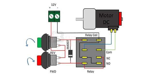 motor control using relay circuit diagram