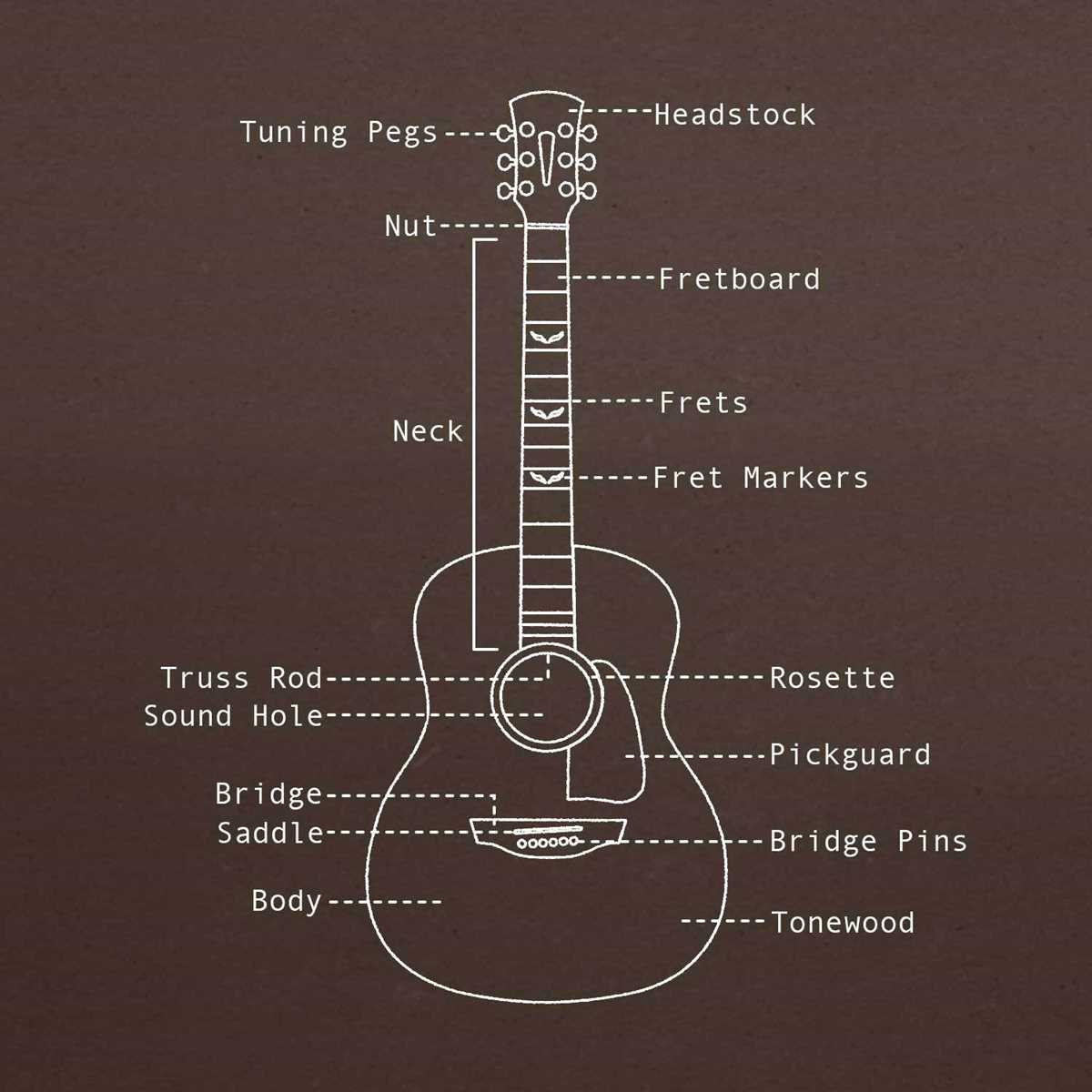 parts of a electric guitar diagram