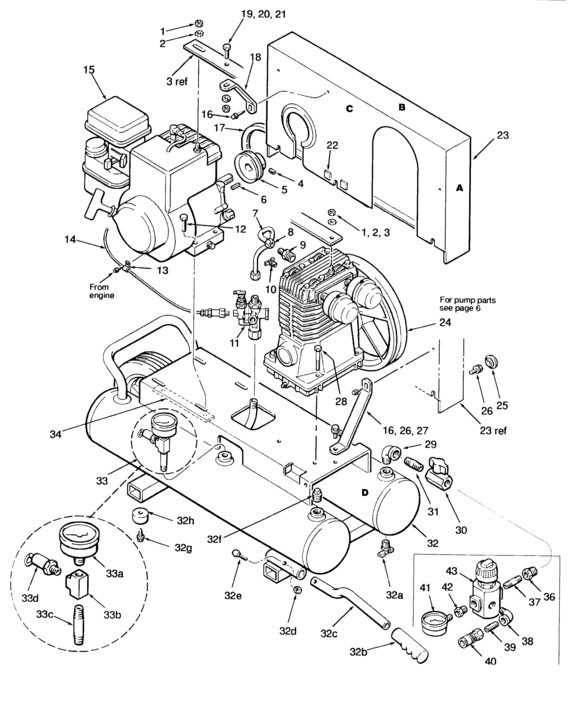 parts of an air compressor diagram