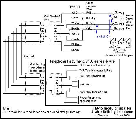 phone line wiring diagram