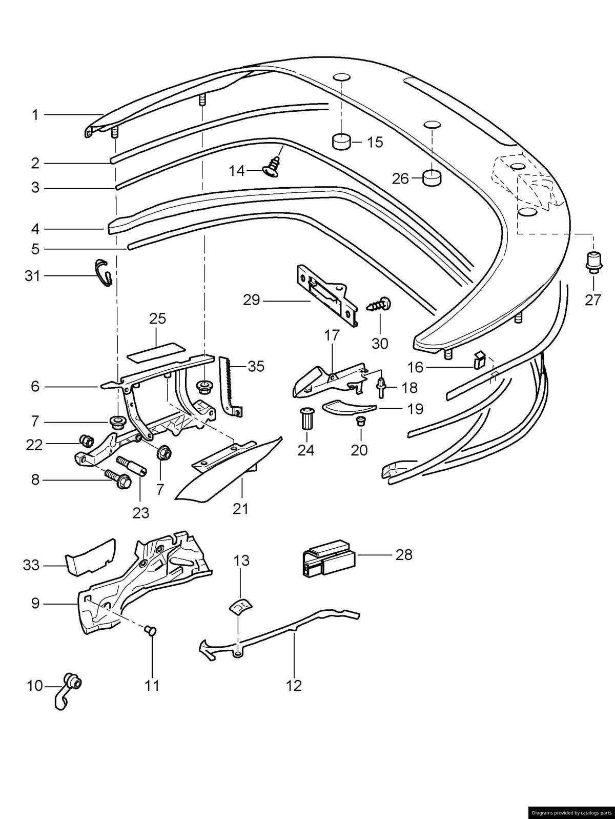 porsche parts diagram