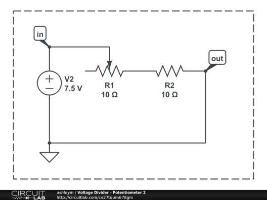 potential divider circuit diagram