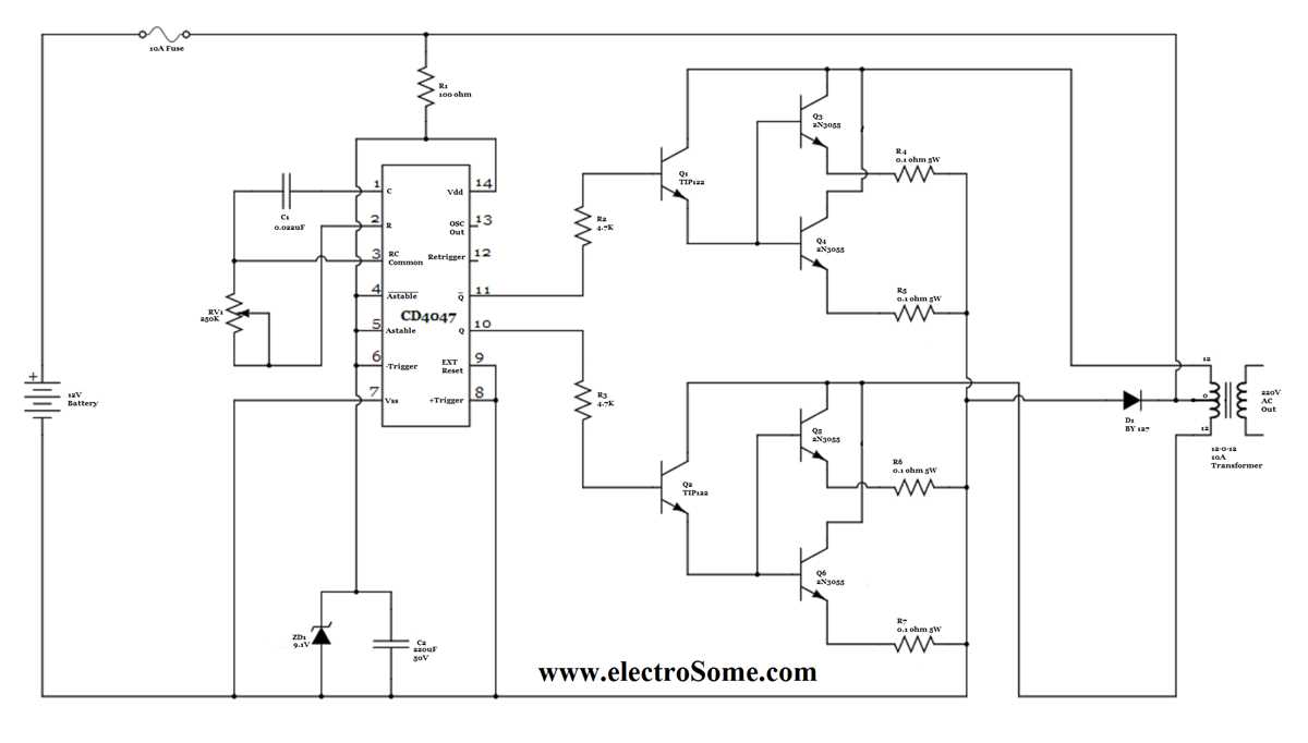 power inverter circuit diagram