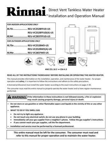 rinnai rl75i parts diagram