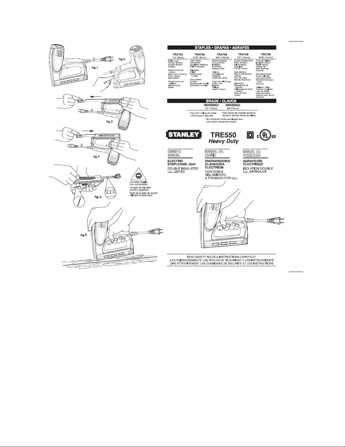stanley staple gun parts diagram
