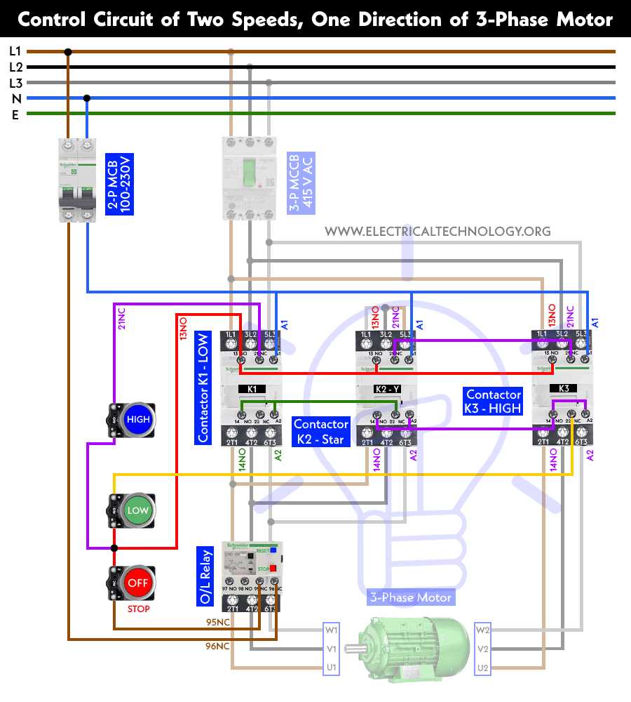 two speed motor wiring diagram