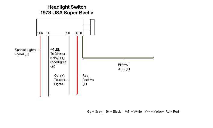 universal headlight switch wiring diagram