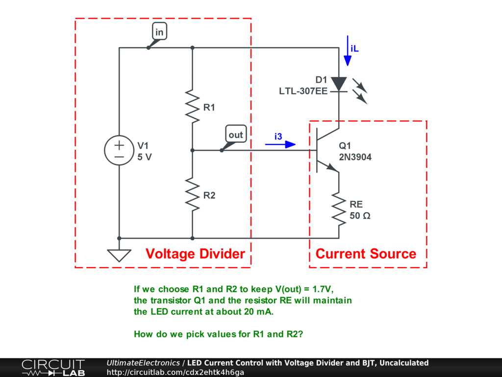 voltage splitter circuit diagram