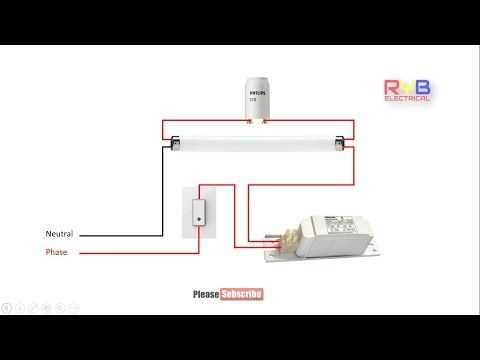 wiring diagram for a fluorescent light