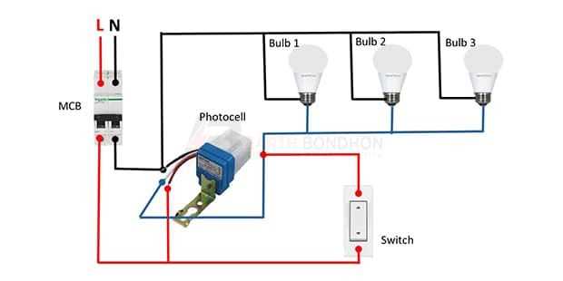 wiring diagram for a photocell