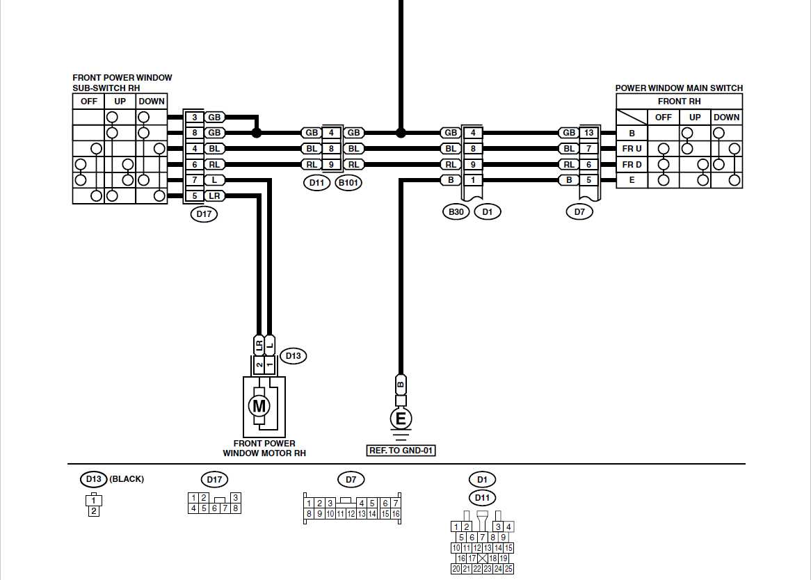 wiring diagram for electric window switch