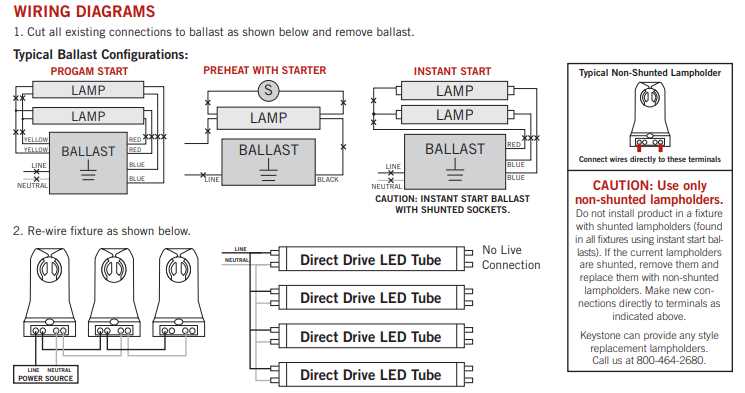 wiring diagram for fluorescent tube light