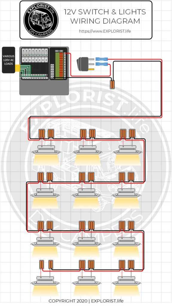 wiring diagram for pot lights