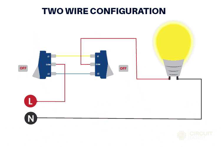 wiring diagram for a two way switch