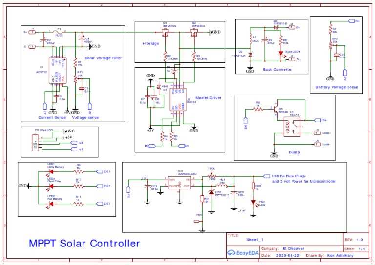 arduino mppt solar charge controller circuit diagram