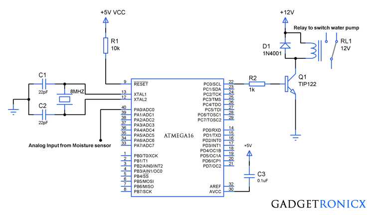 automatic plant watering system circuit diagram