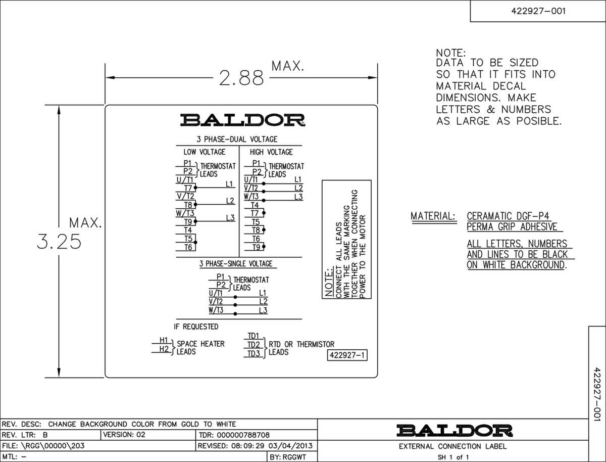 baldor motor wiring diagrams 3 phase