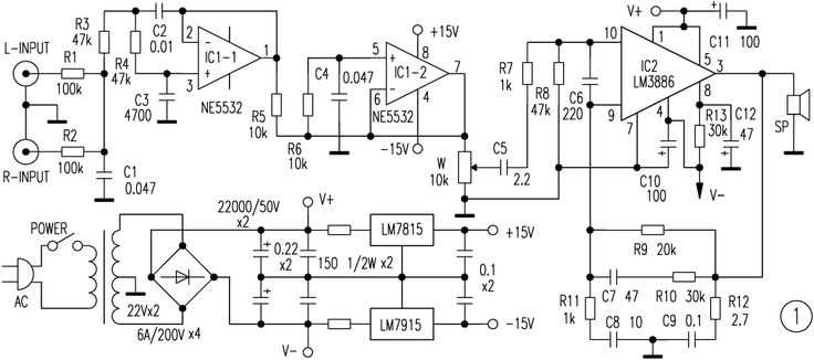 bass amplifier circuit diagram