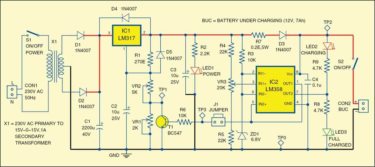 battery charger diagram circuit