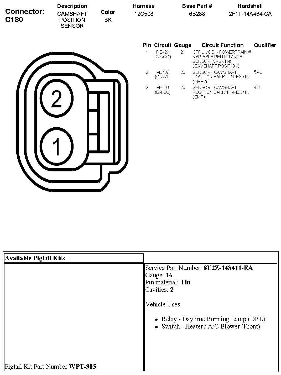 camshaft sensor wiring diagram