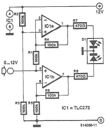 bi colour led circuit diagram