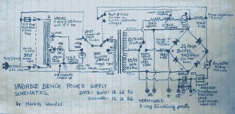 bench power supply circuit diagram
