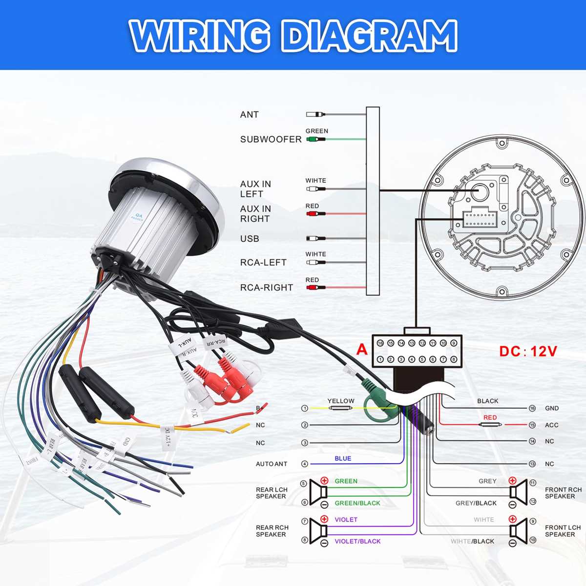 boat stereo wiring diagram