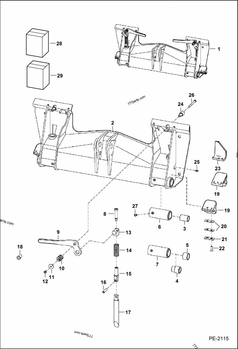 bobcat quick attach parts diagram