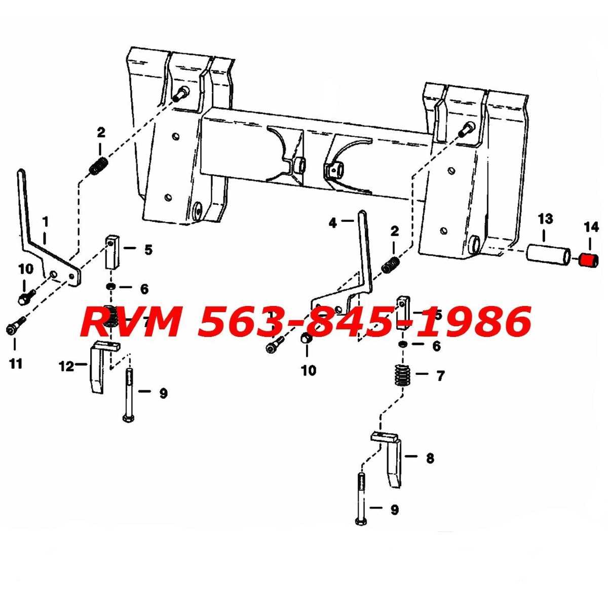 bobcat quick attach parts diagram