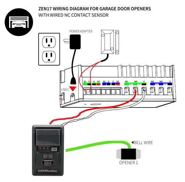 wiring diagram liftmaster garage door opener