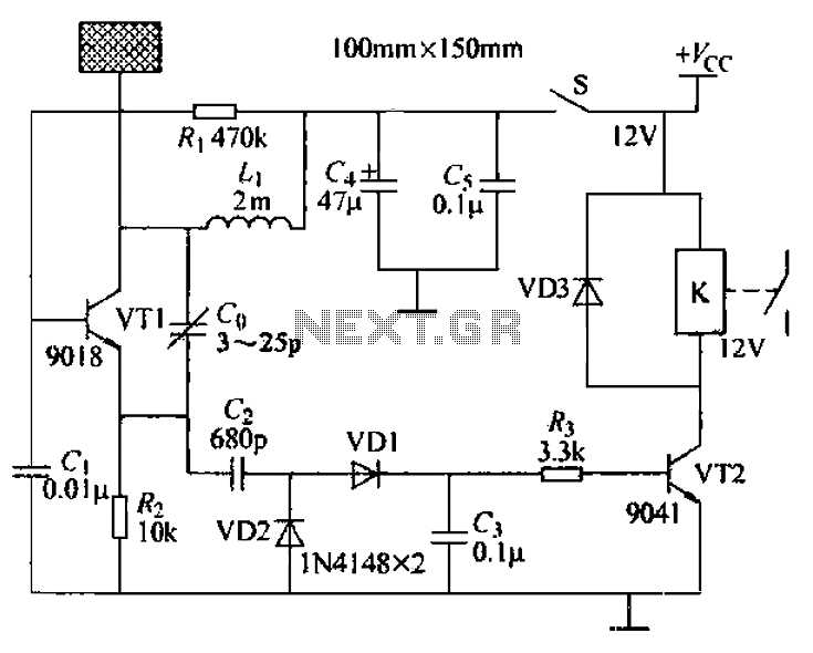 capacitive proximity sensor circuit diagram capacitive proximity sensor circuit diagram