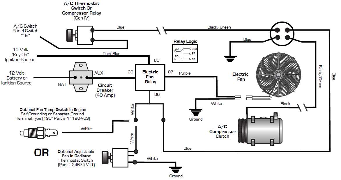 car ac circuit diagram