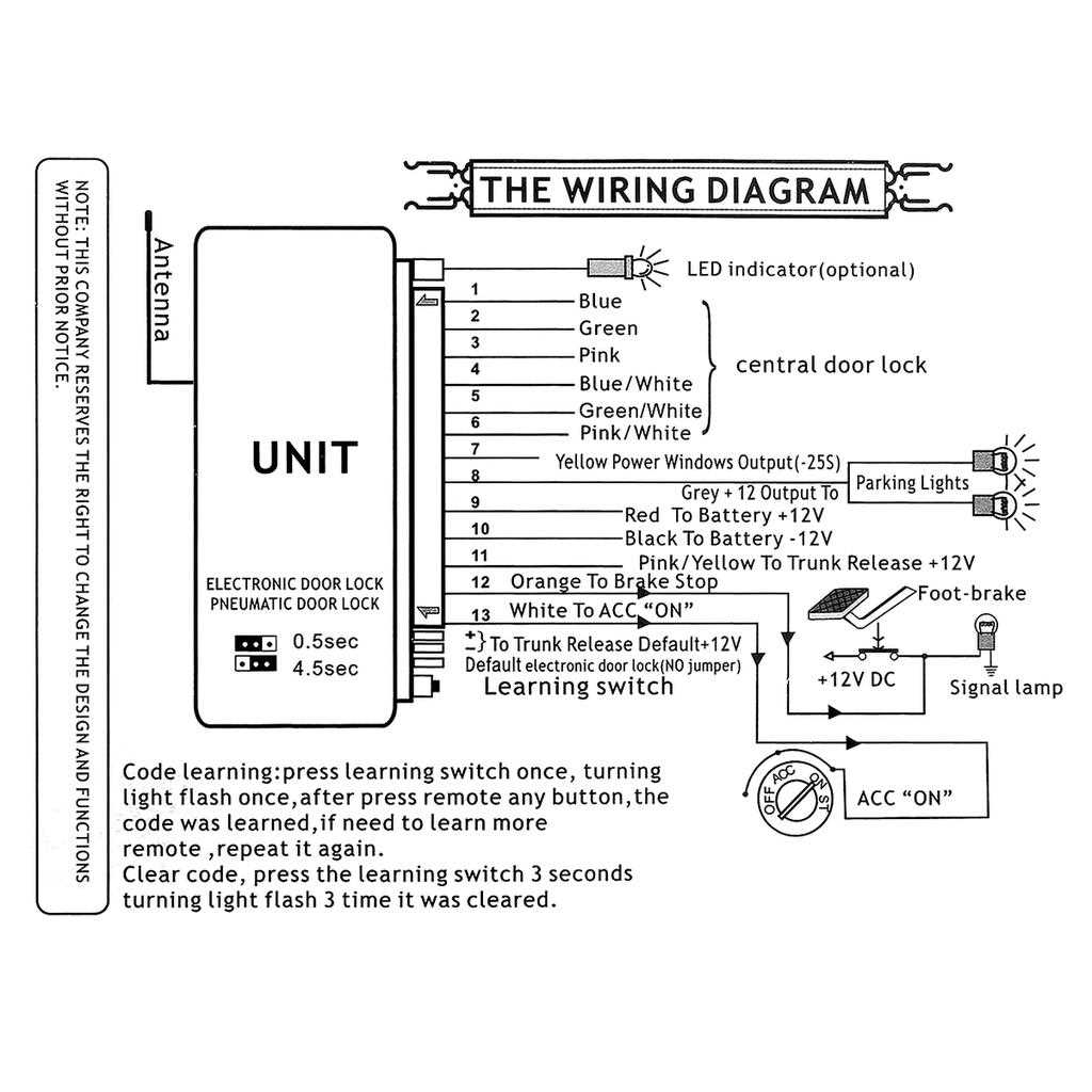 car alarm vehicle wiring diagram