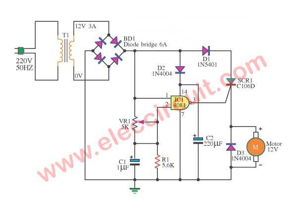 circuit diagram of a dc motor