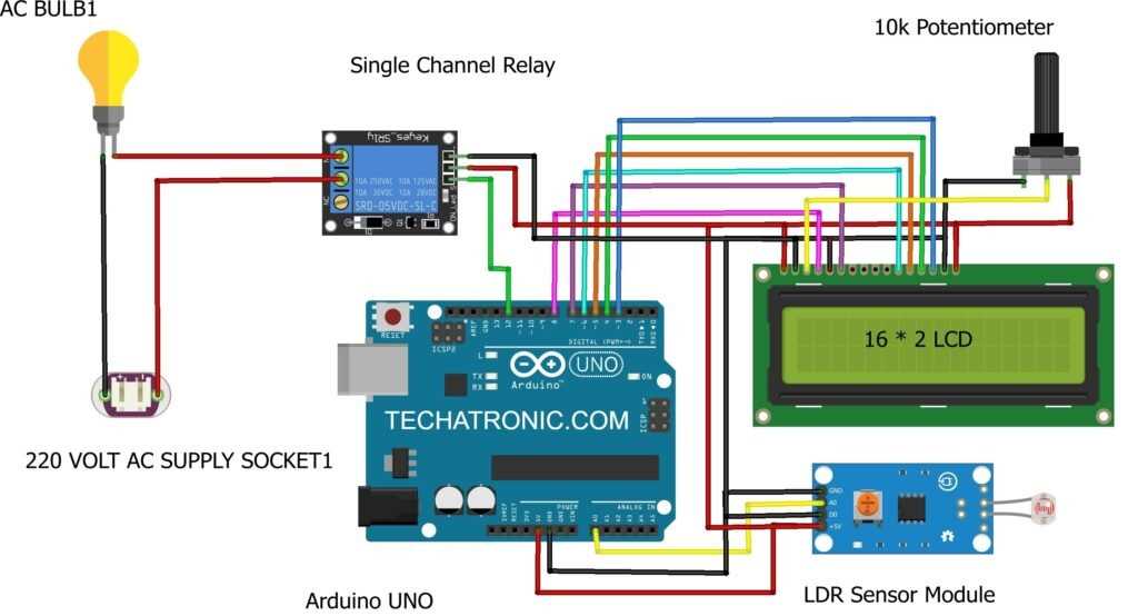 circuit diagram of automatic street light