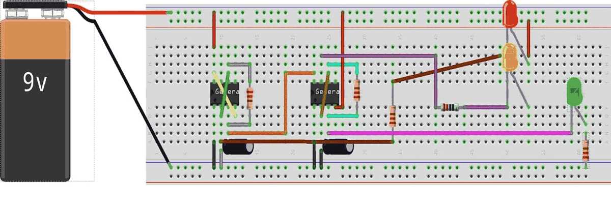 circuit diagram traffic light