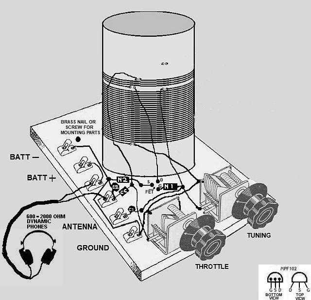 crystal set circuit diagram